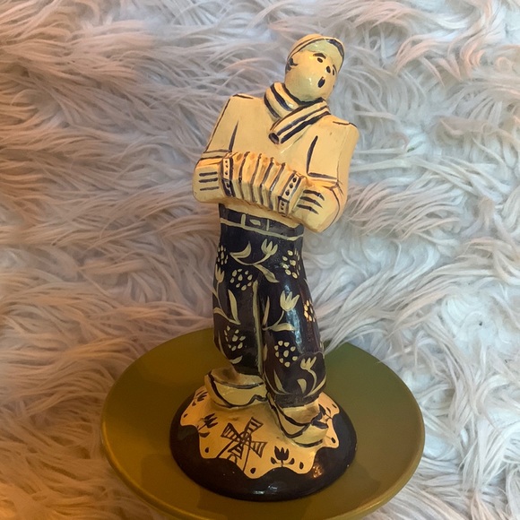 Ceramic Accordion Player Figurine 8” - Picture 1 of 6